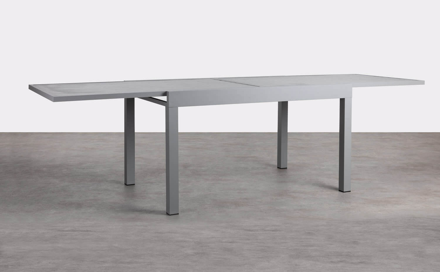 White aluminum deals dining table