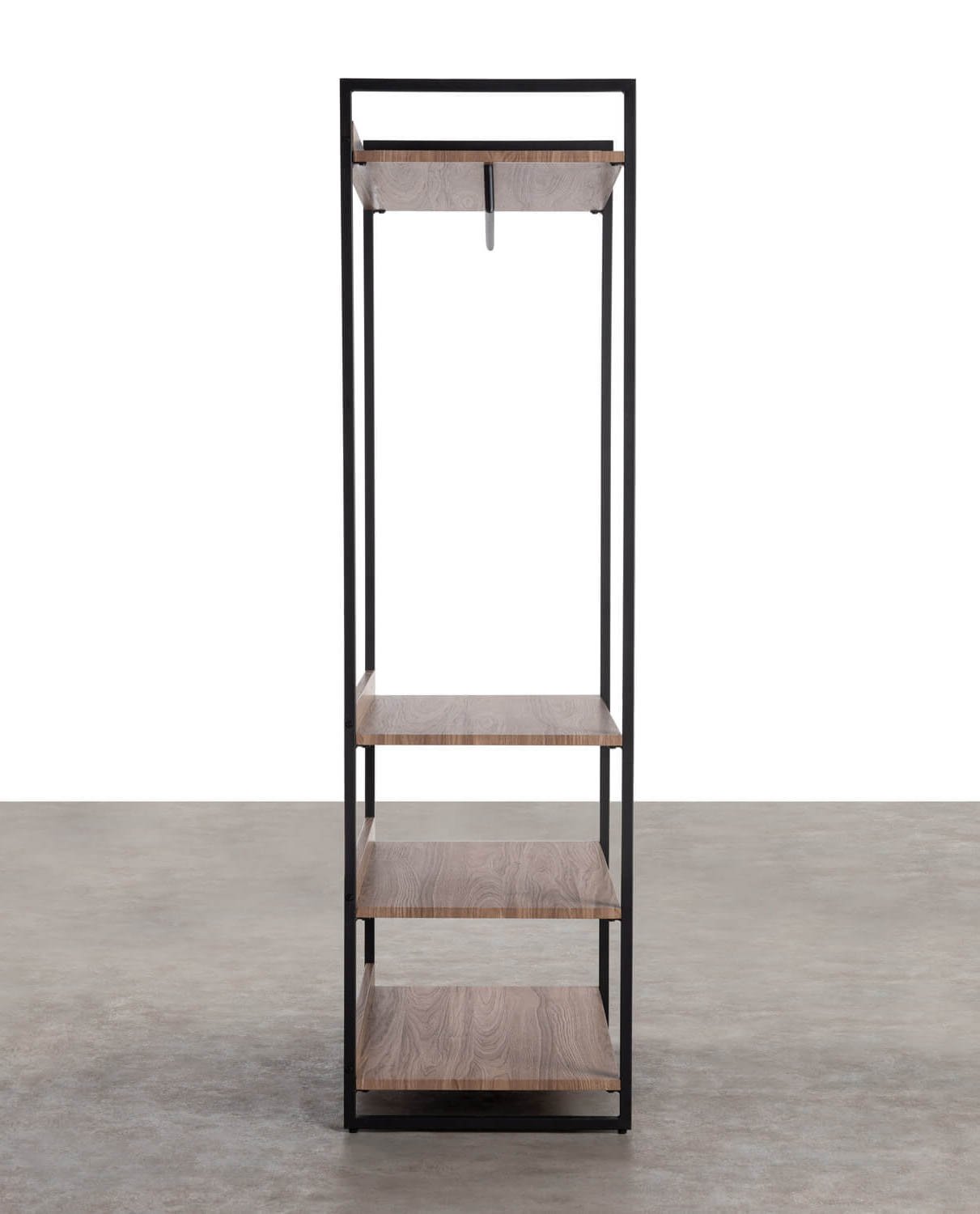 Standing Coat Rack with Metal and Wooden Shelves (180x80) Mirey, gallery image 2