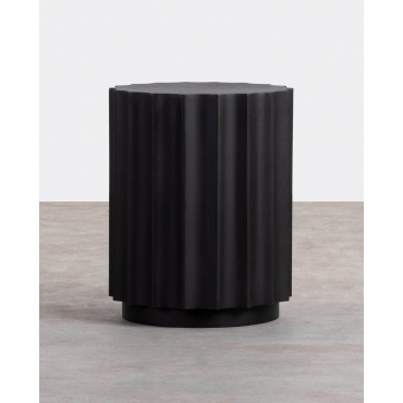 Round Metal Side Table (Ø35,5 cm) Abra Black - The Masie