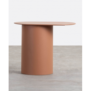 Oval Metal Coffee Table (50,7x30,5 cm) Radi Tuscany brown - The Masie