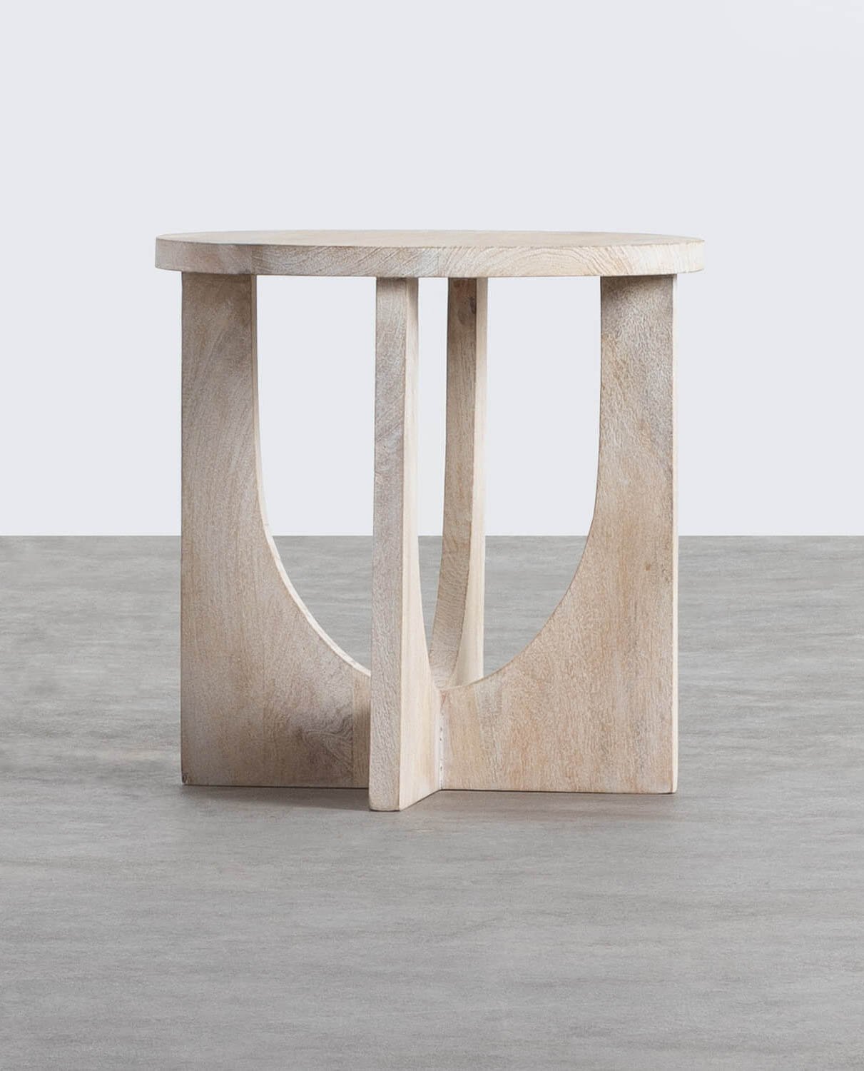Mango Wood Round Coffee Table (Ø 45 cm) Gadiel, gallery image 1