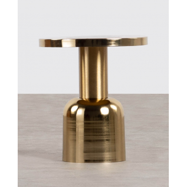 Round Metal Side Table (Ø40,5 cm) Tillo Gold - The Masie