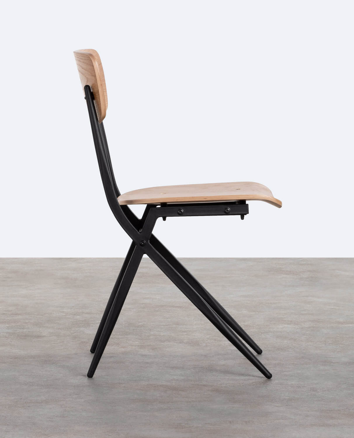 Wood and Steel Dining Chair Ticher , gallery image 2