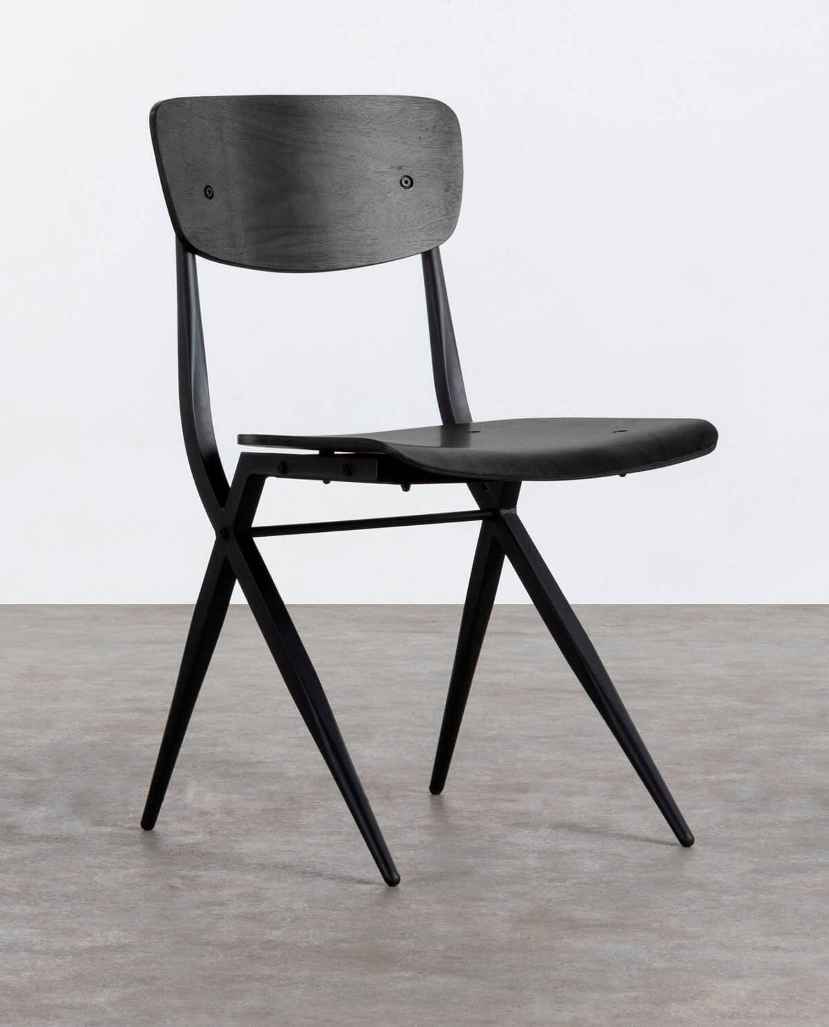 Wood and Steel Dining Chair Ticher , gallery image 1
