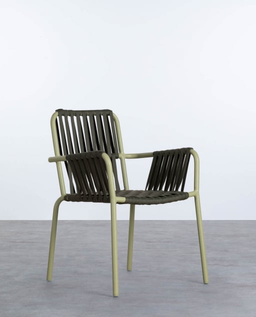 Aluminium and Rope Outdoor Dining Chair Drian Trend