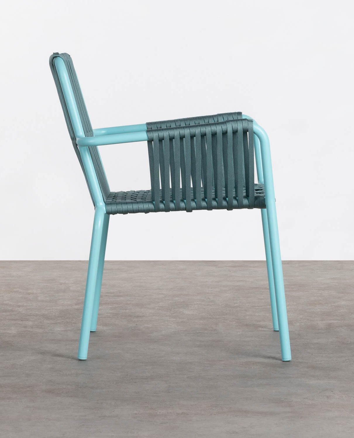 Aluminium and Rope Outdoor Dining Chair Drian Trend, gallery image 2
