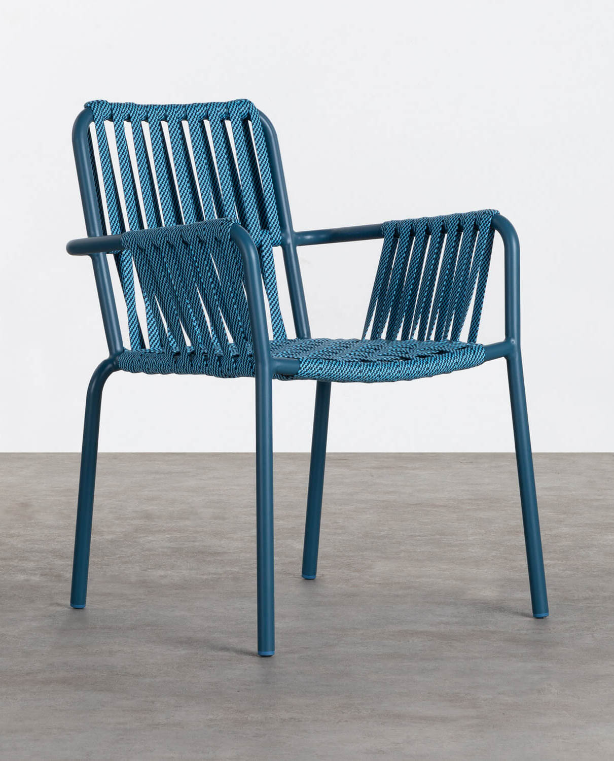 Aluminium and Rope Outdoor Dining Chair Drian Trend, gallery image 1