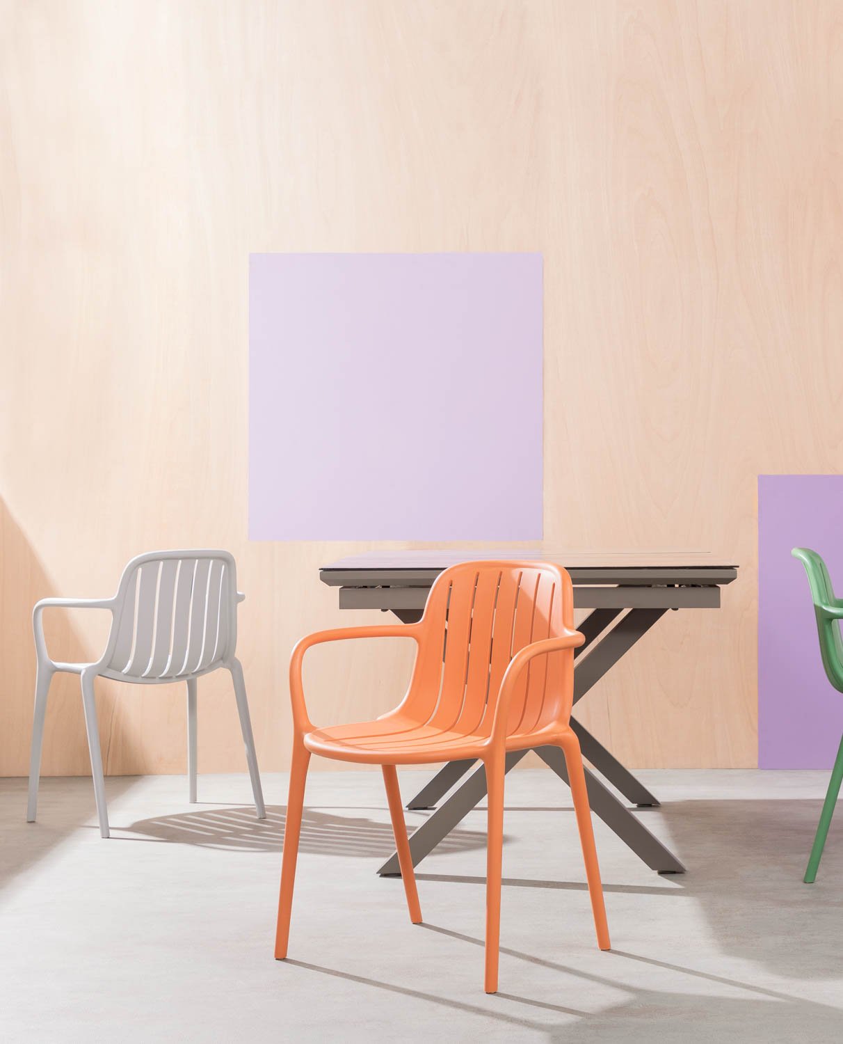 Pack 4 Polypropylene Dining Chairs Brand, gallery image 2