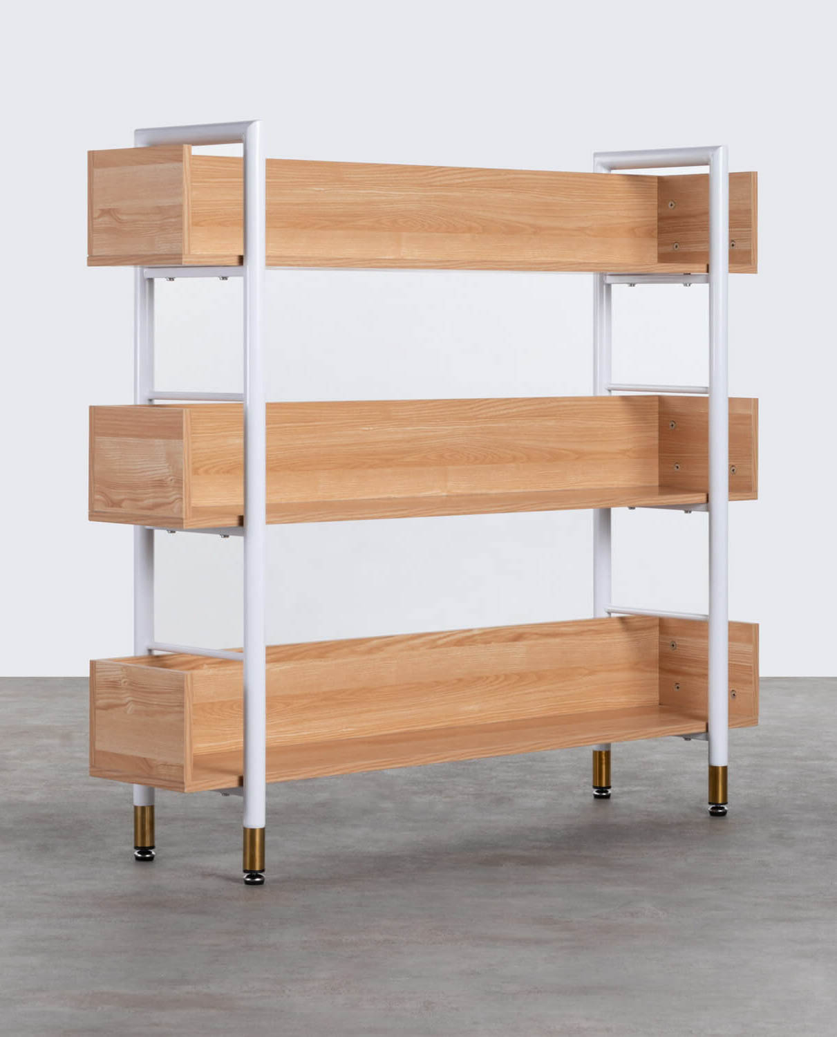 Wood and steel shelving (109x120 cm) Deseq, gallery image 1