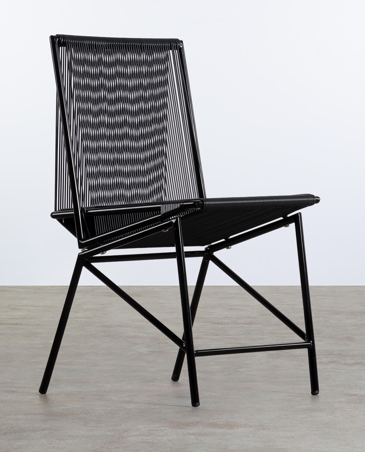 Synthetic Rattan and Metal Dining Chair Amur Colors, gallery image 1