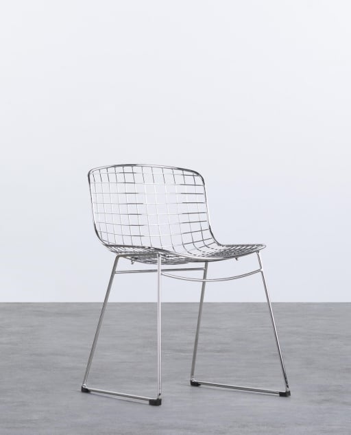 Low Backrest Steel Dining Chair Aras Trend