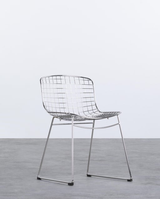 Low Backrest Steel Dining Chair Aras Trend 