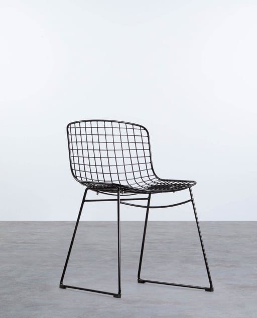 Low Backrest Steel Dining Chair Aras Trend 