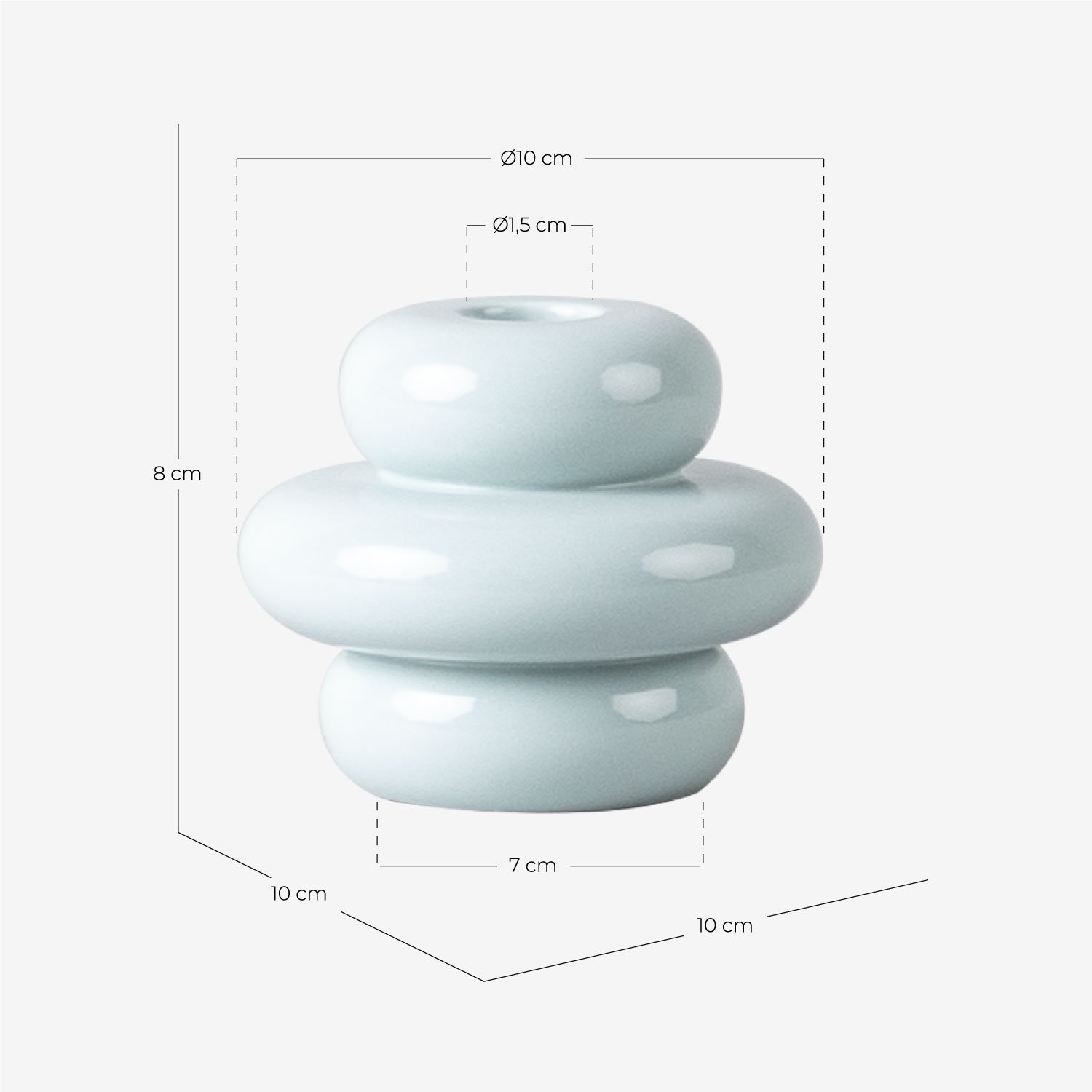 Dolomite Candlestick Casy , measurements