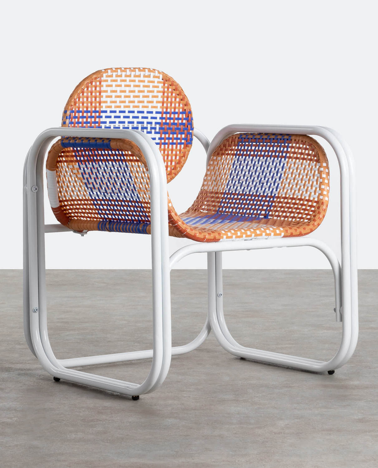 Armchair with Aluminium and Synthetic Rattan Armrests Emba Studio, gallery image 1