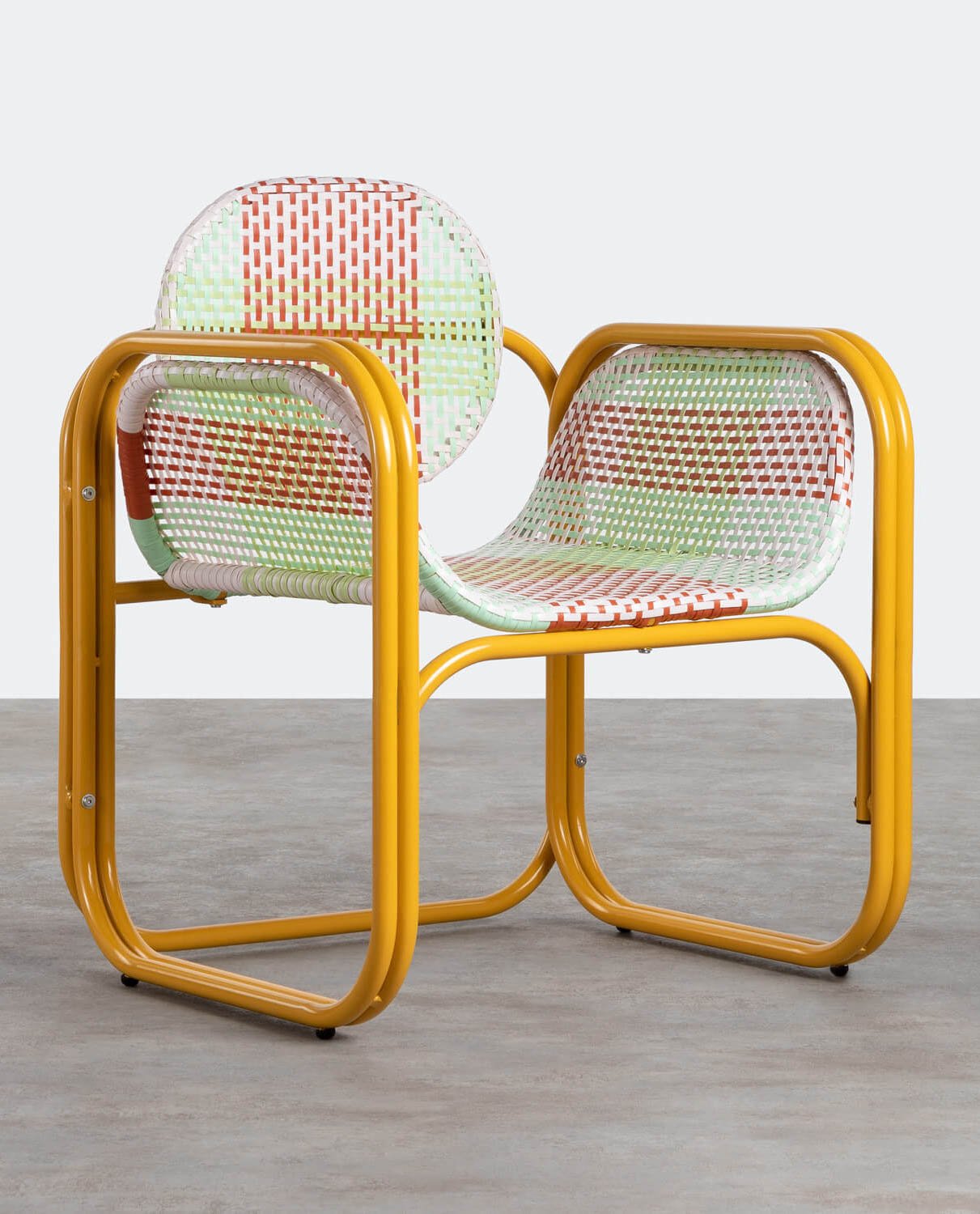 Armchair with Aluminium and Synthetic Rattan Armrests Emba Studio, gallery image 1