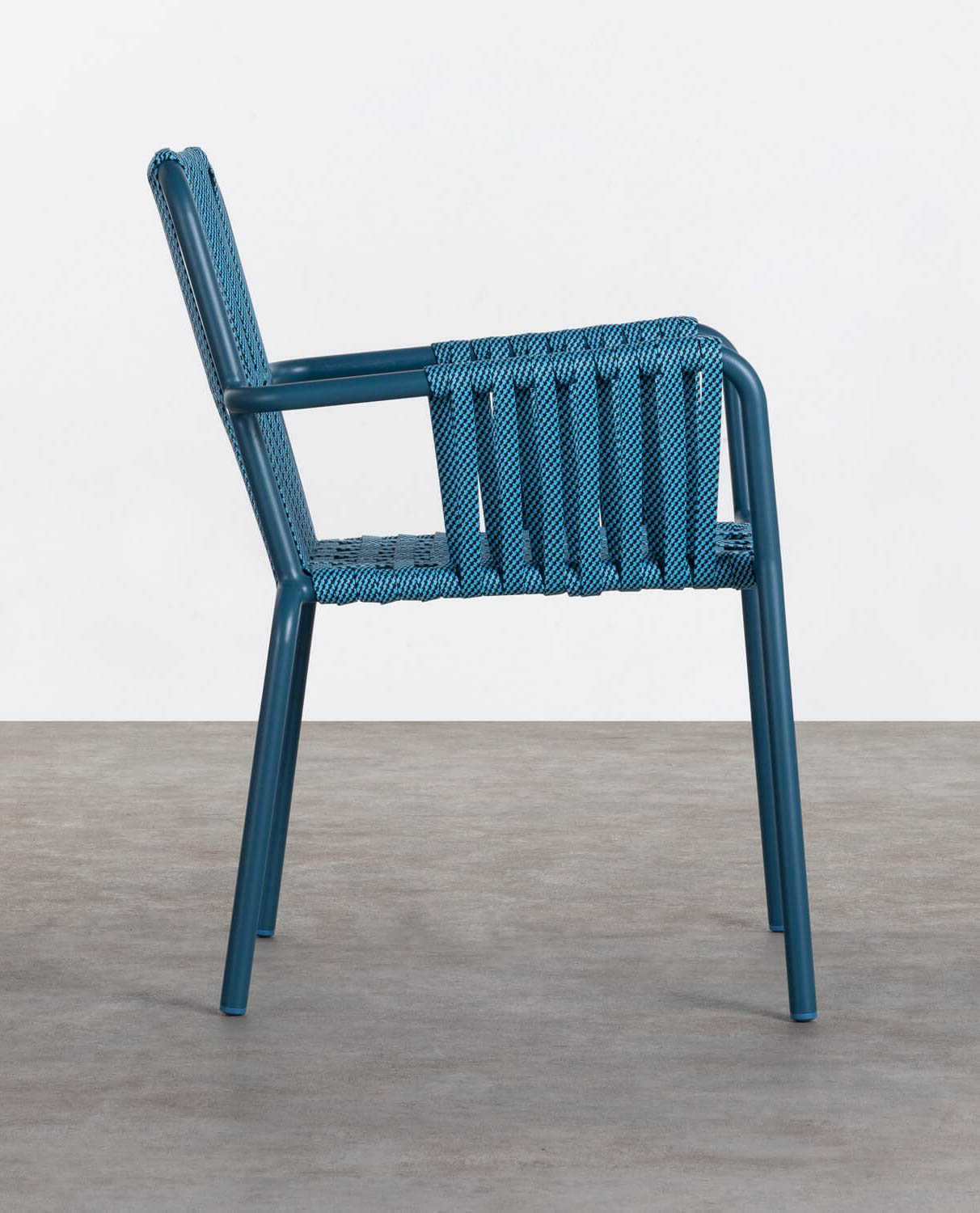 Pack of 4 Drian Trend Aluminum and Rope Outdoor Chairs, gallery image 2