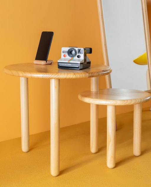 Wooden Side Table (Ø80 cm) Piy