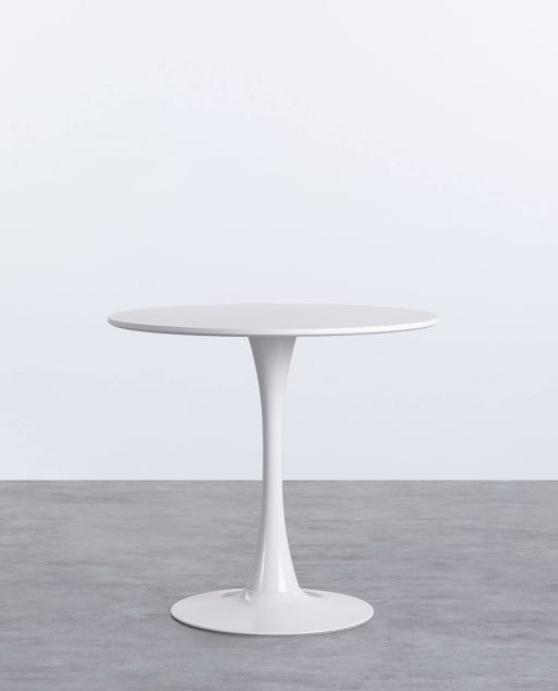 Round High Table in MDF and Steel (Ø60 cm) Zoar 