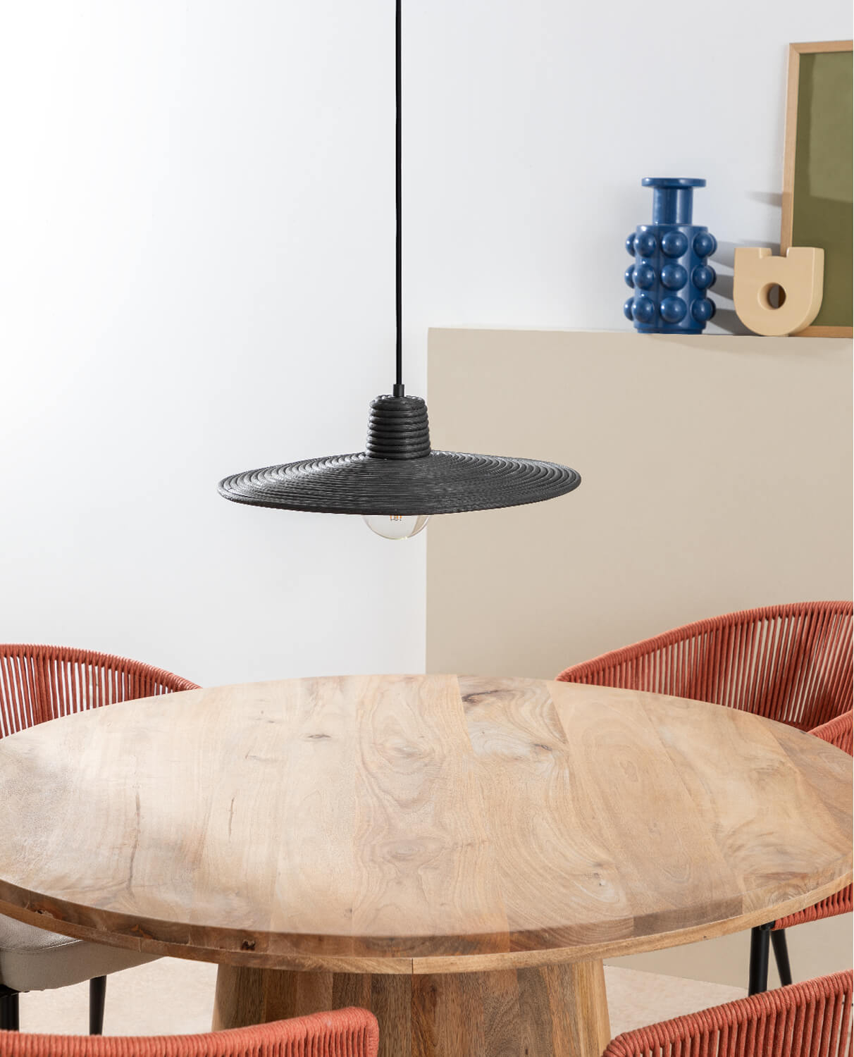 Metal and Rattan Ceiling Light Ø61 Molly, gallery image 2