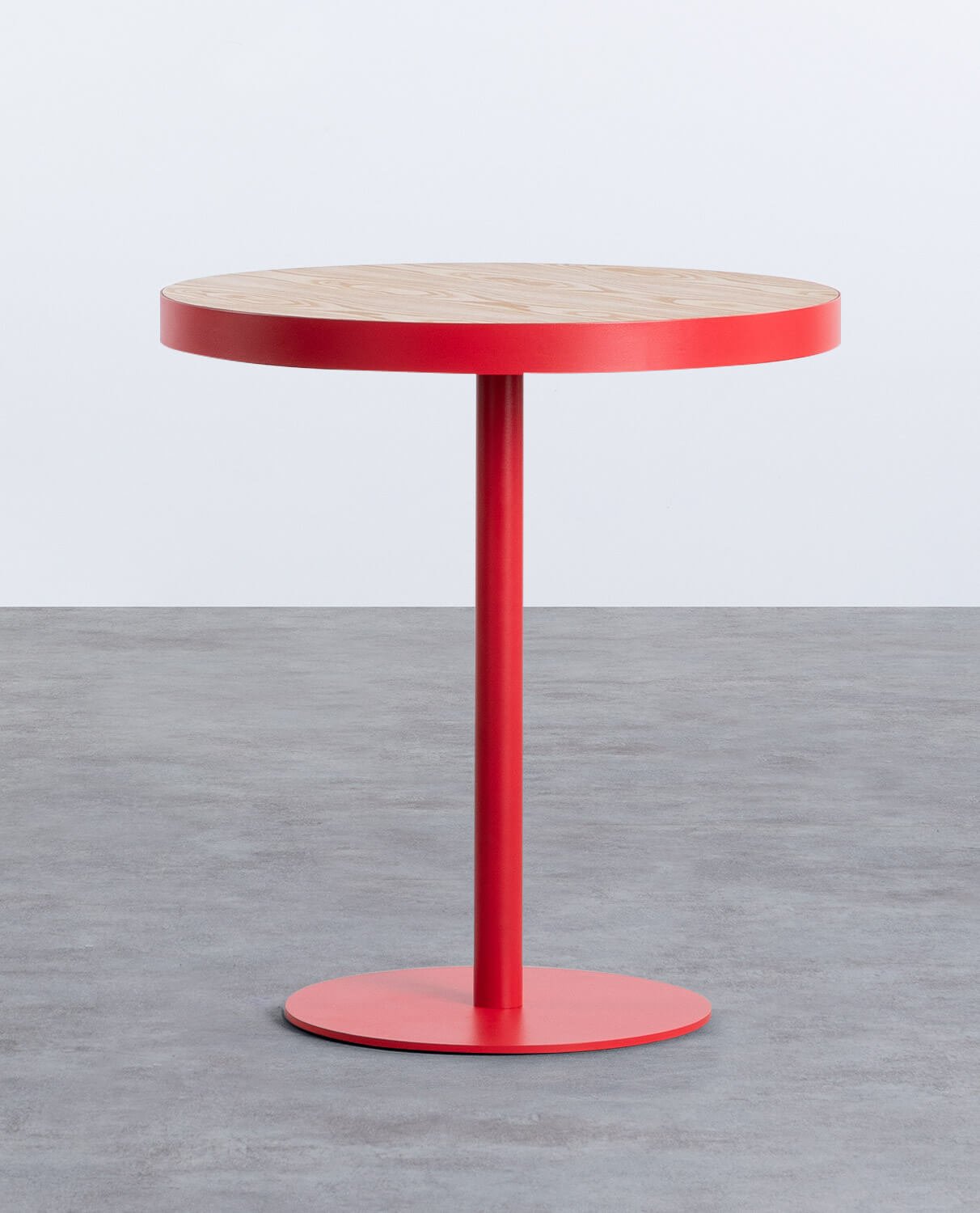 Round Wood and Steel Table (Ø70 cm) Zoar, gallery image 1