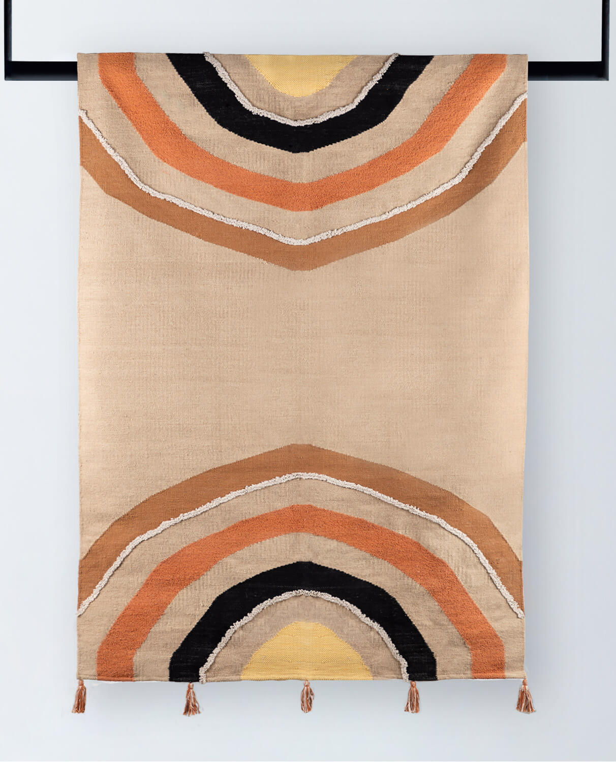 Handmade Wool & Cotton Rug (253X162 cm) Rainbow, gallery image 1