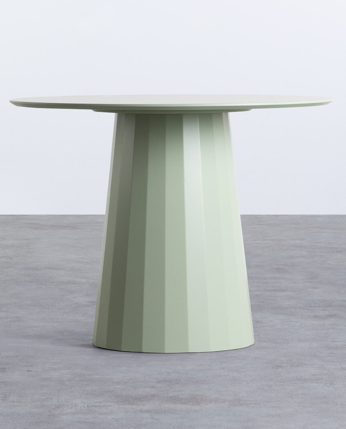 Round Wood and Steel Dining Table (Ø 100 cm) Irem, gallery image 1