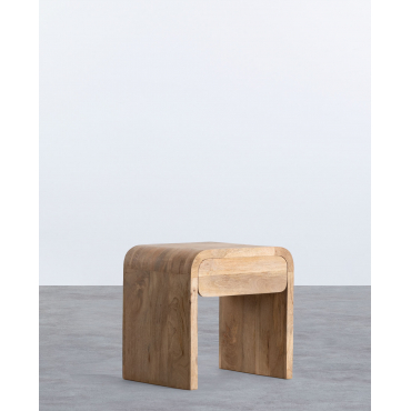 Mango Wood Bedside Table Vanile