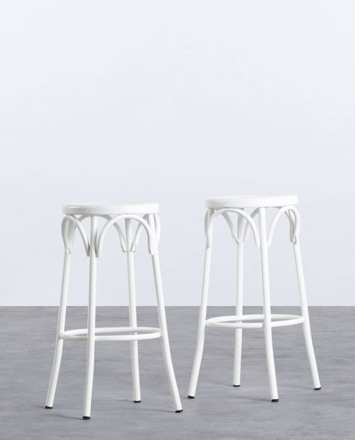 Pack 2 High Metal Stools (75 cm) Baris