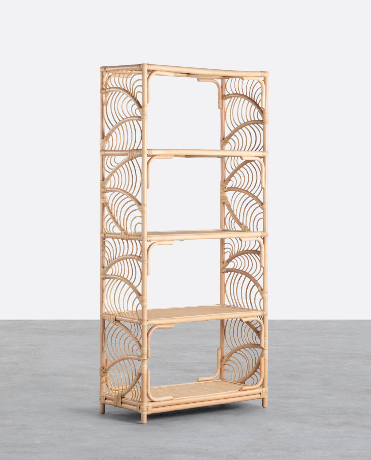 Natural rattan bookcase Lola