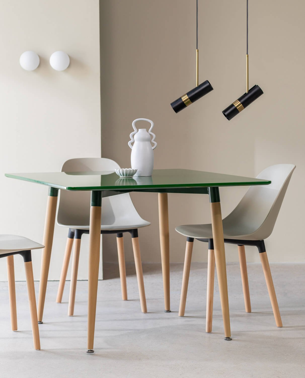 Square Dining Table in Metal and Wood (100x100 cm) Skaule, gallery image 2