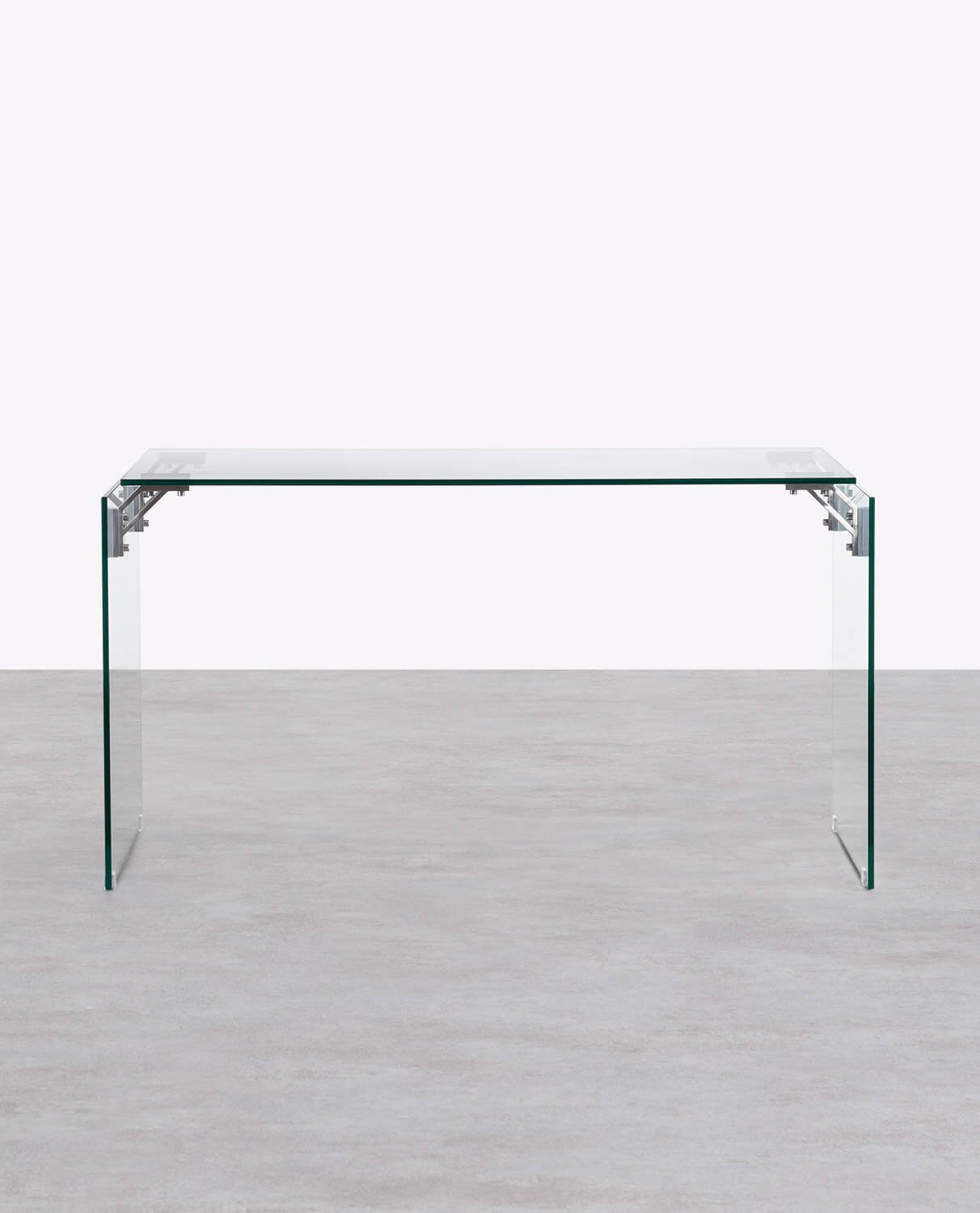 Tempered Glass and Stainless Steel Desk (134x70 cm) Arey, gallery image 5