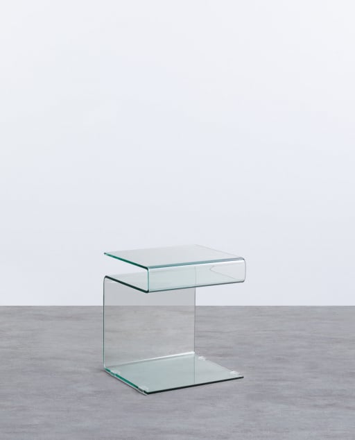 Square Glass Side Table (42x38 cm) Erox