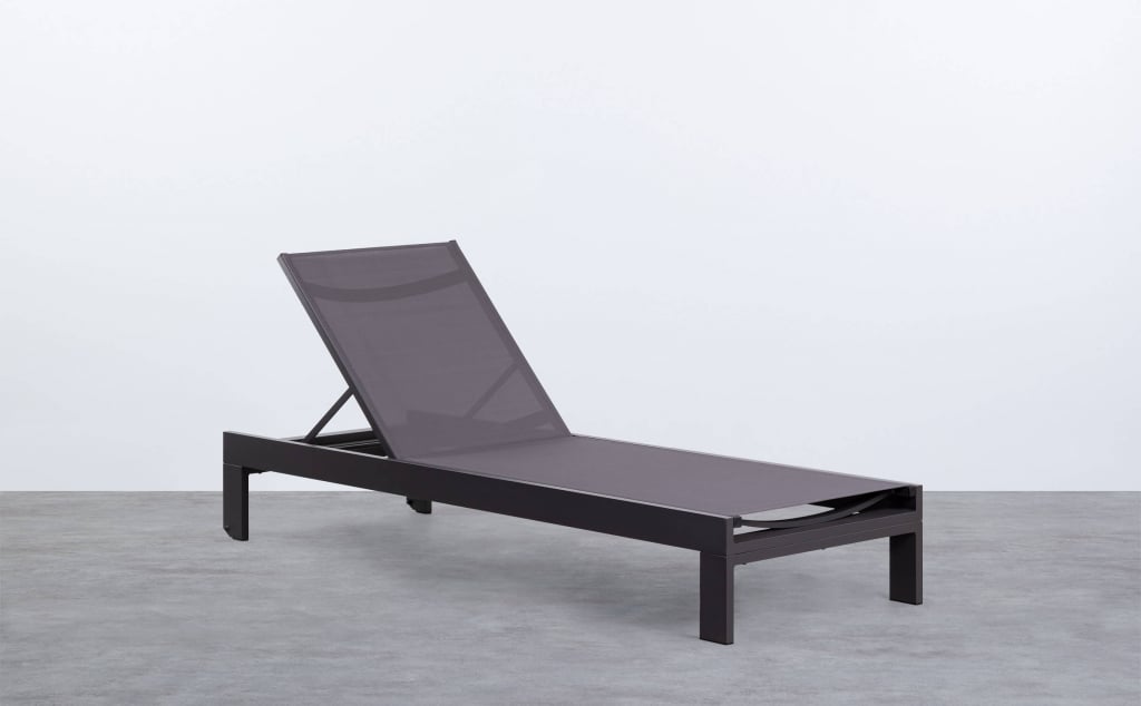 Aluminium and Fabric Reclining Sun Lounger New Kreta