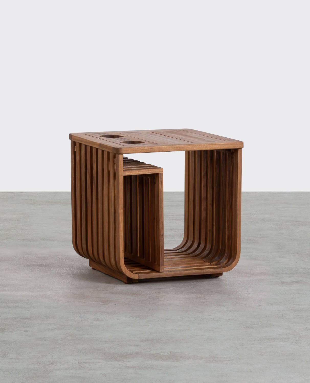 Hazan Acacia Wood Side Table, gallery image 1