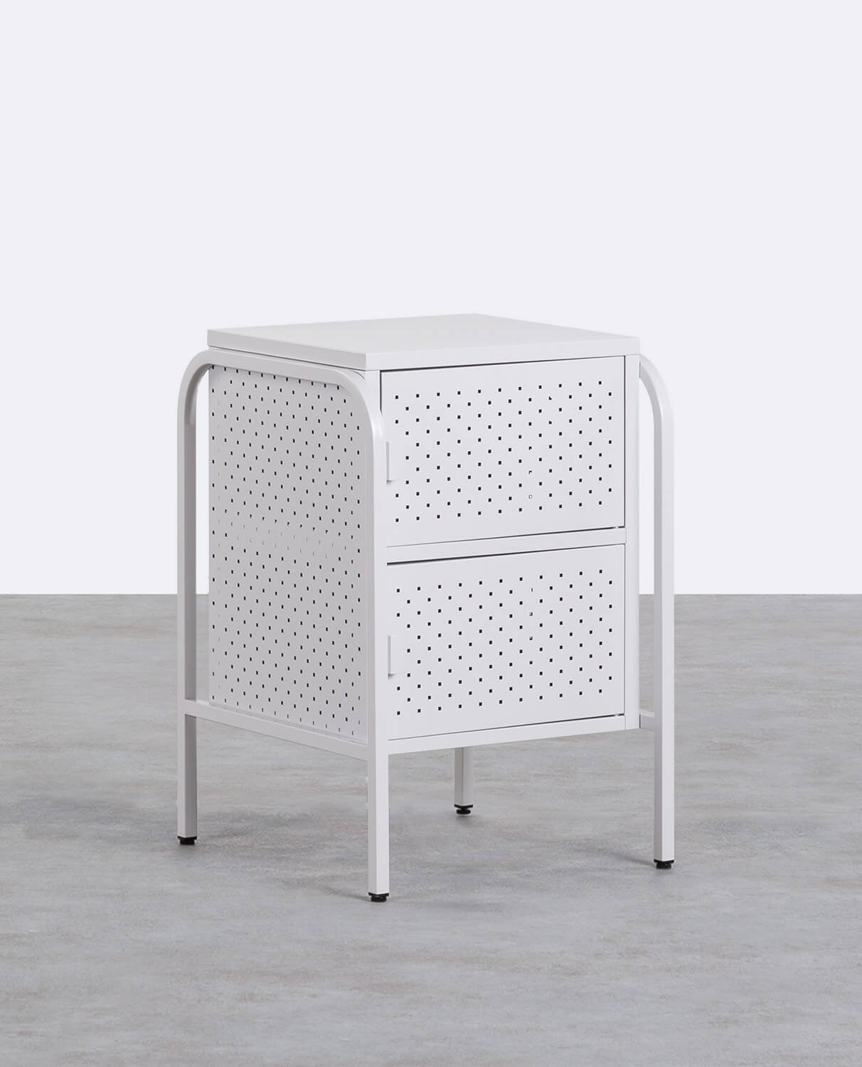 Side Table with Laminated Steel Storage Atiel, gallery image 1