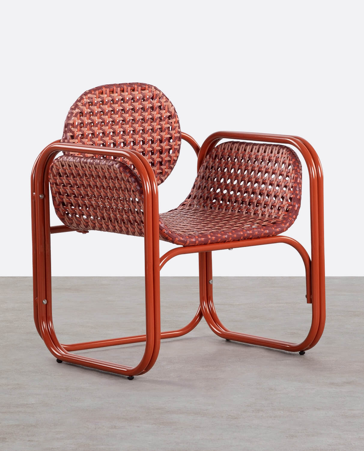 Armchair with Aluminium Armrests and Synthetic Rattan Roys, gallery image 1