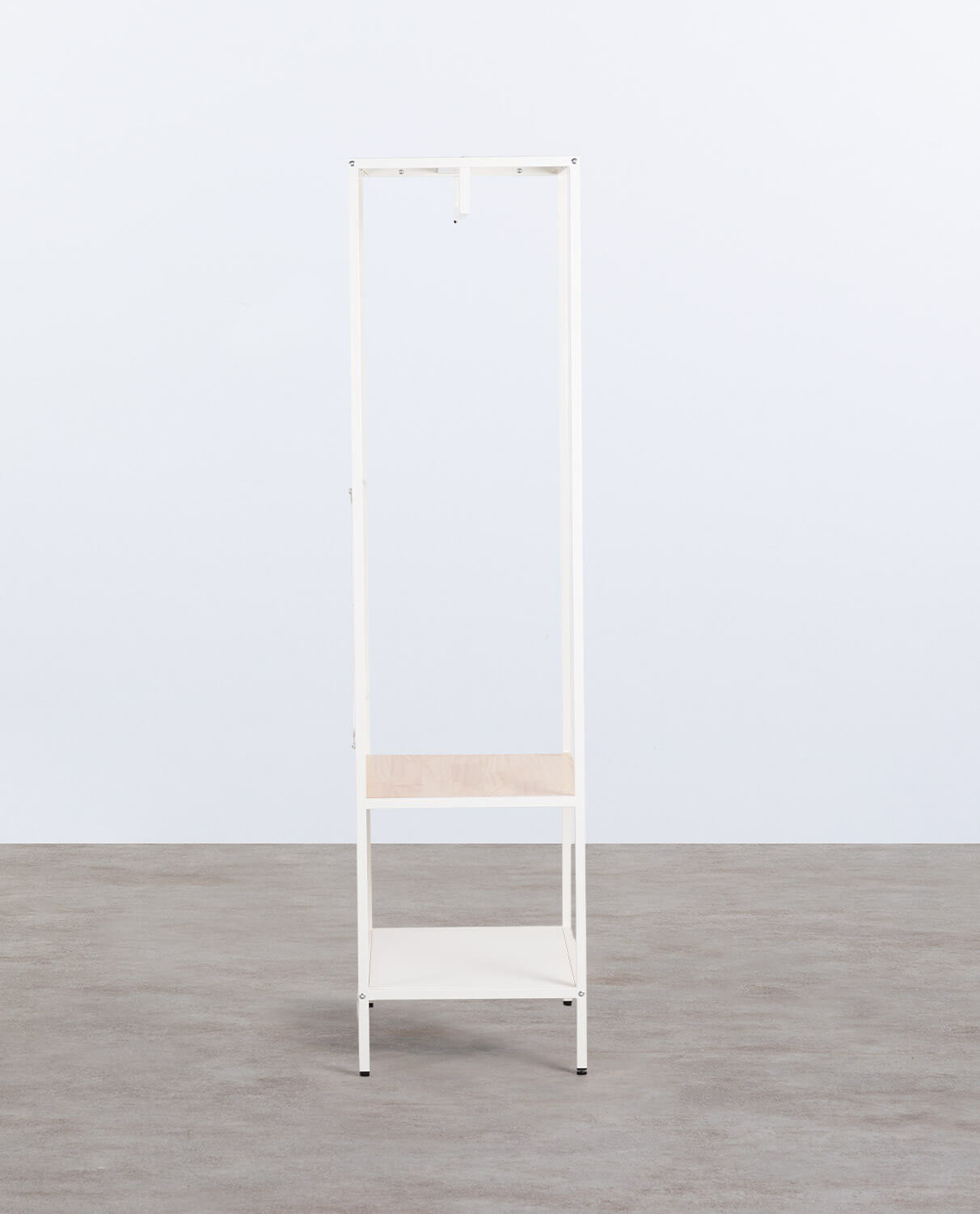 Standing Coat Rack with Shelves in Steel and Pine Wood (186x70) Varys, gallery image 2