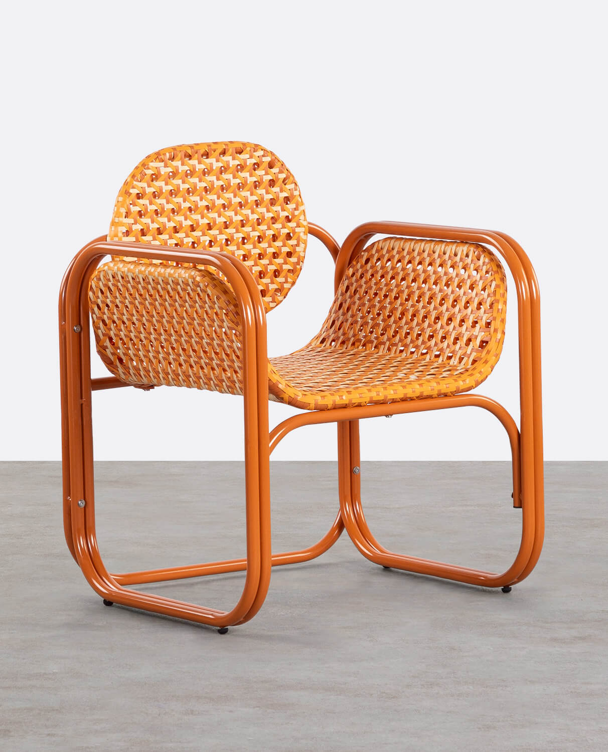 Armchair with Aluminium Armrests and Synthetic Rattan Roys, gallery image 1