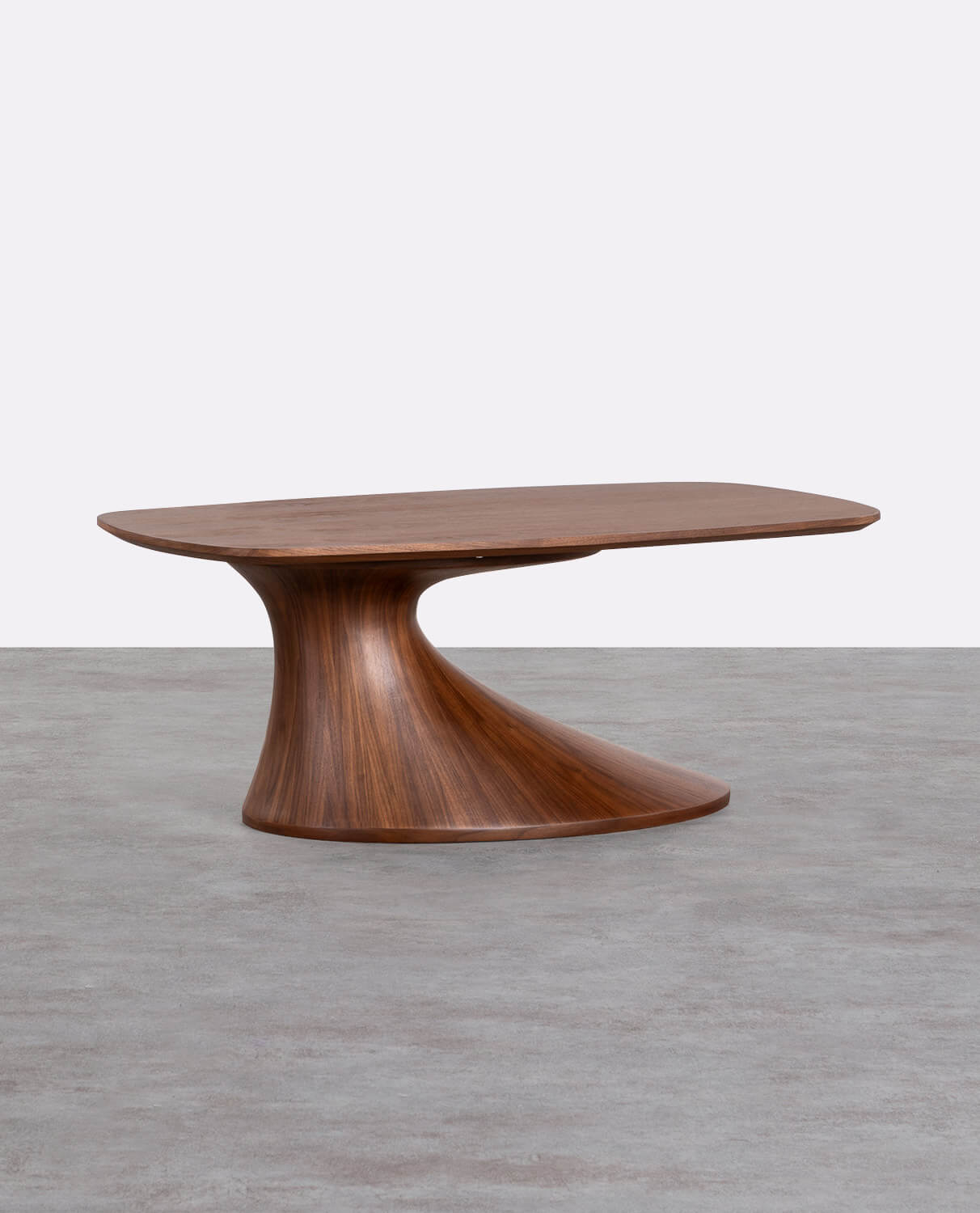 Rectangular Wood and Fiberglass Coffee Table (130x70 cm) Flawas, gallery image 1