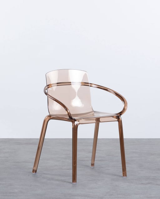 Dining Chair with Polycarbonate Armrest Zuera