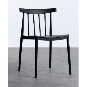 Pack 2 Polypropylene Outdoor Chairs Sunty Black - The Masie