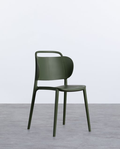 Pack of 4 Polypropylene Outdoor Chairs Kole