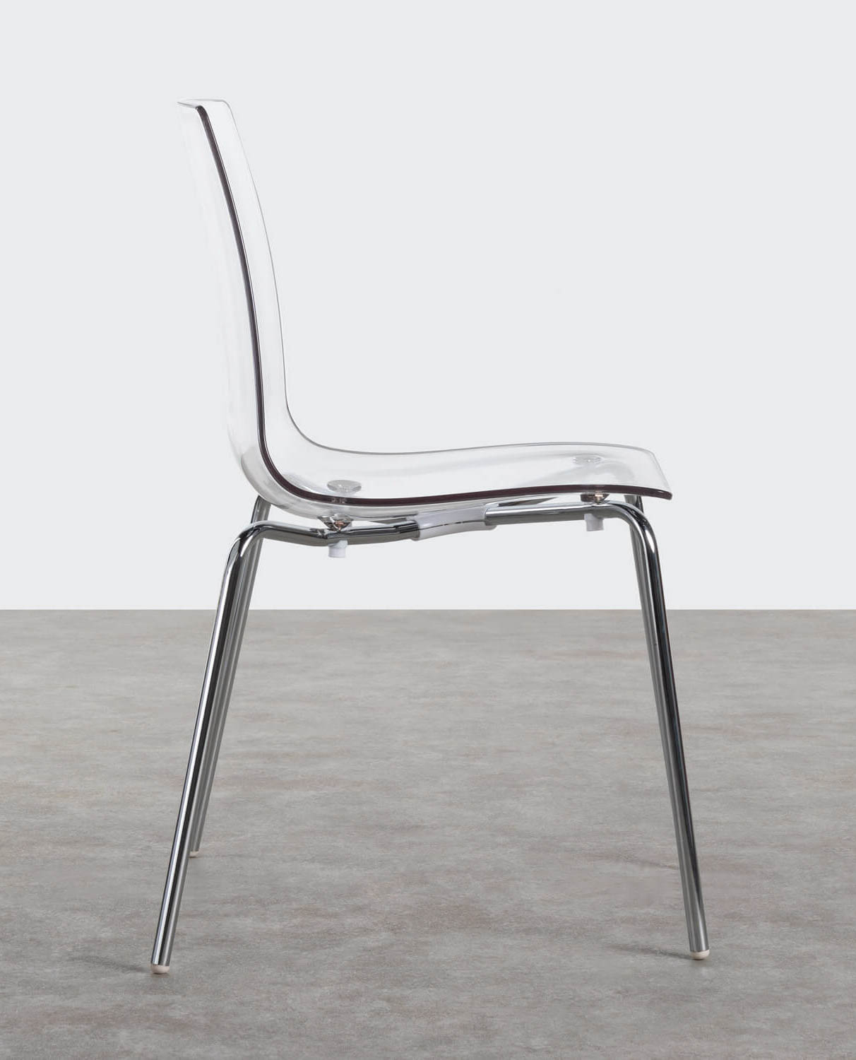 Pack 4 Dining Chairs made of Polycarbonate and Metal Samay, gallery image 4