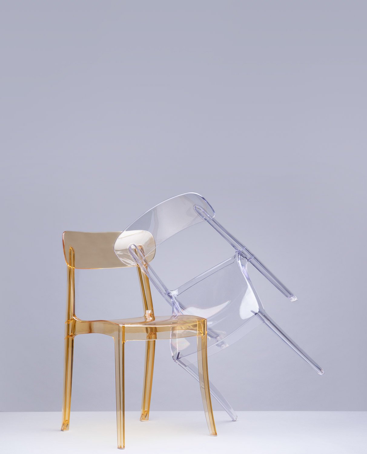 Pack 4 Dining Chairs in Polycarbonate Arlet, gallery image 2