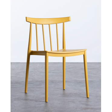 Pack of 2 Polypropylene Dining Chairs Sunty Yellow ochre - The Masie