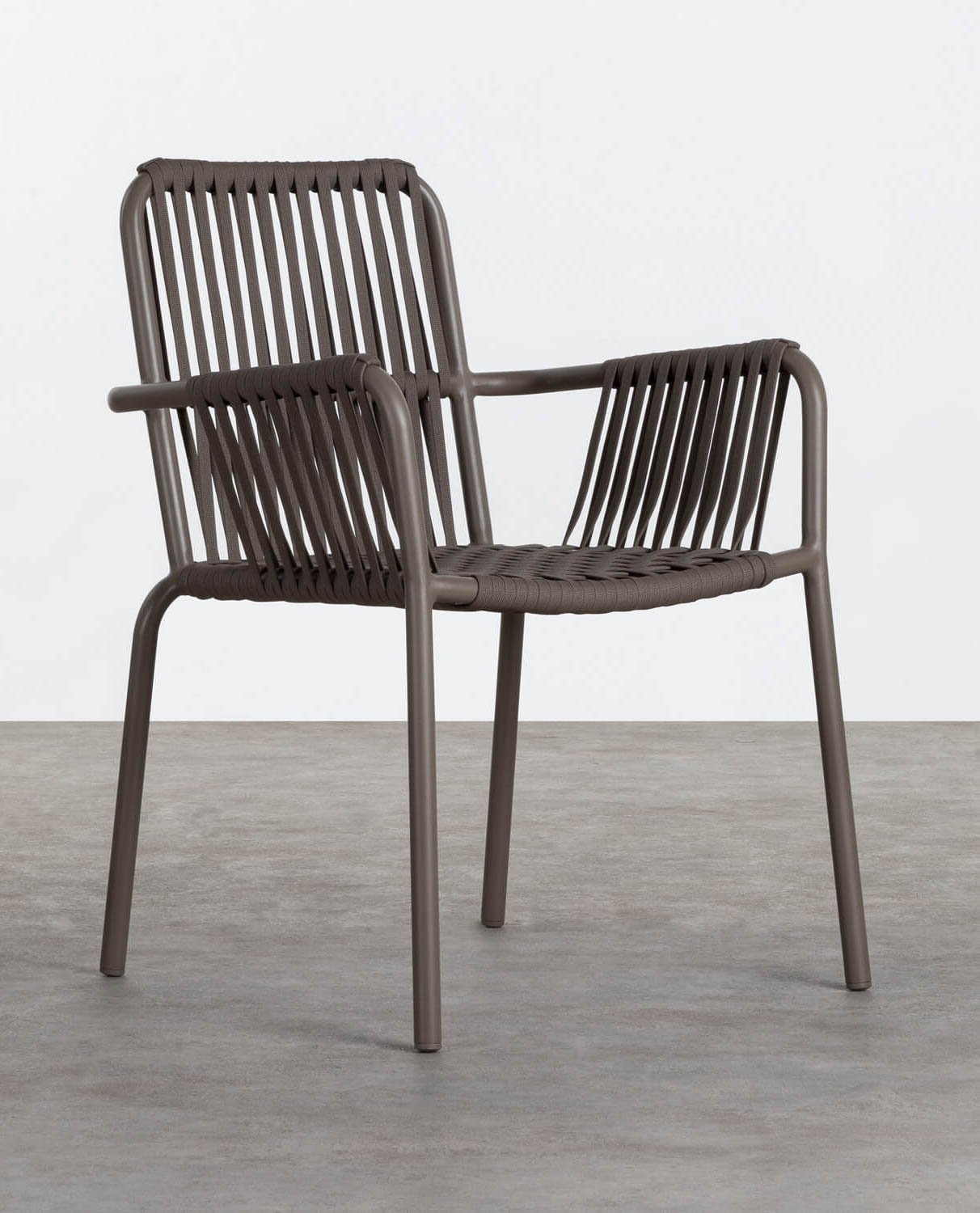Pack of 2 Aluminium and Rope Outdoor Chairs Drian Trend, gallery image 1