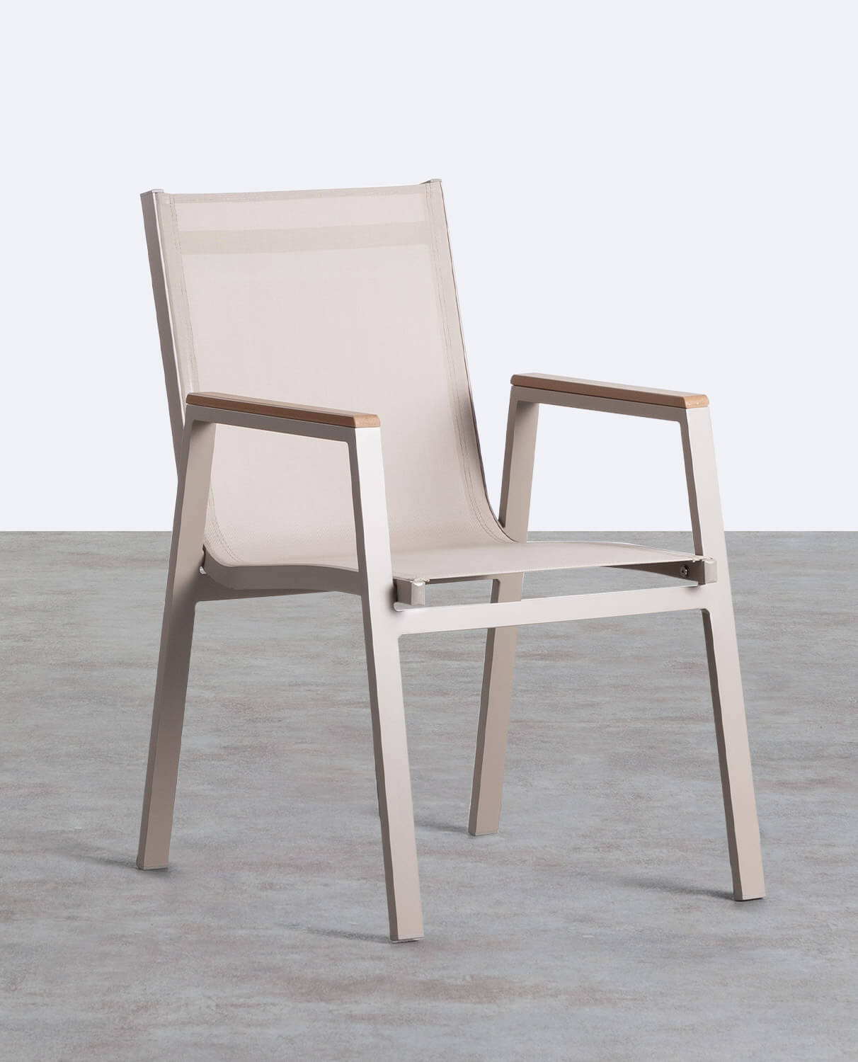 Pack of 2 Outdoor Aluminium Chairs Korce, gallery image 1