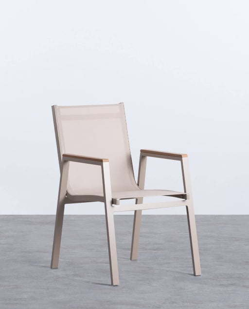 Pack 4 Outdoor Aluminium Chairs Korce