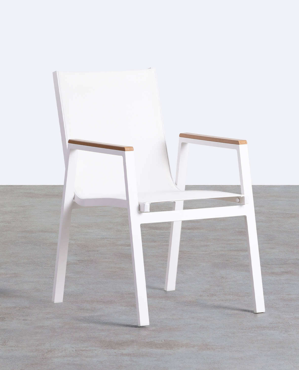 Pack 4 Outdoor Aluminium Chairs Korce, gallery image 1